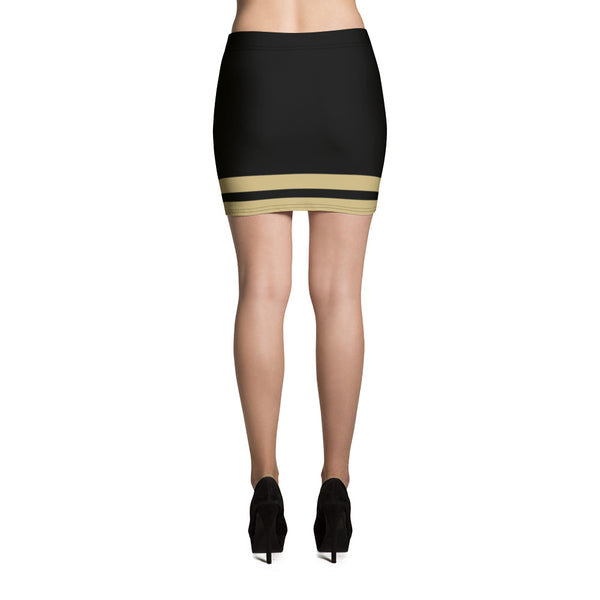 Black and Gold Mini Skirt