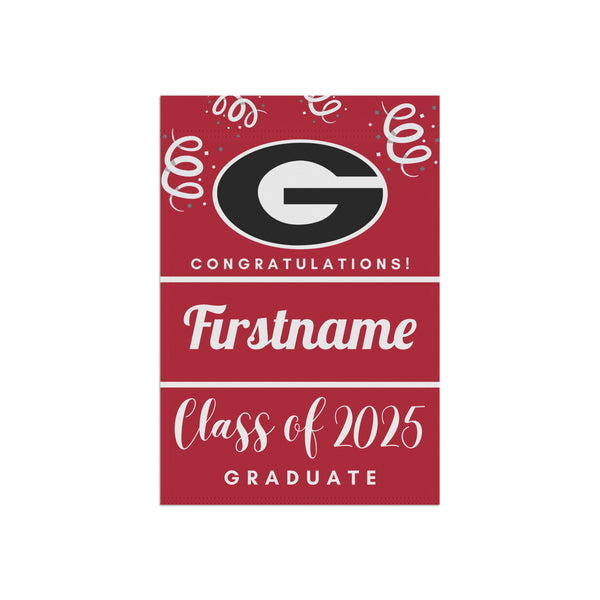 Personalized UGA 2025 Graduate Yard Flag