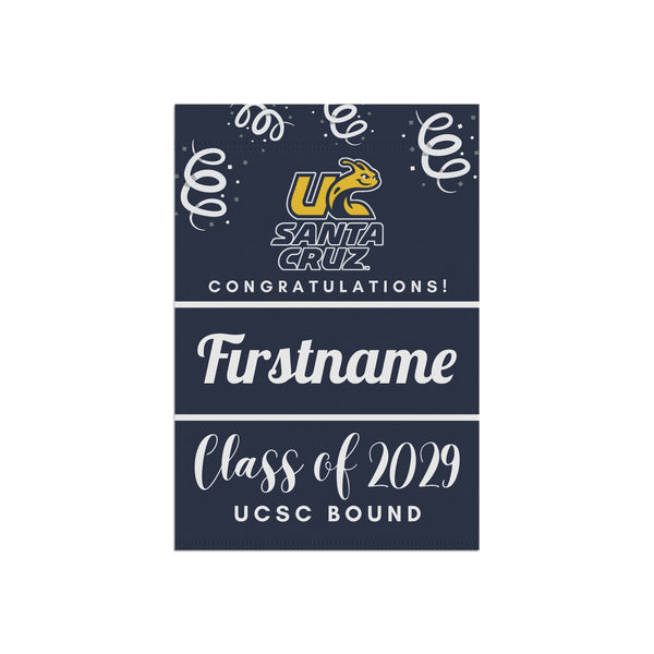Personalized UCSC 2029 Yard Flag