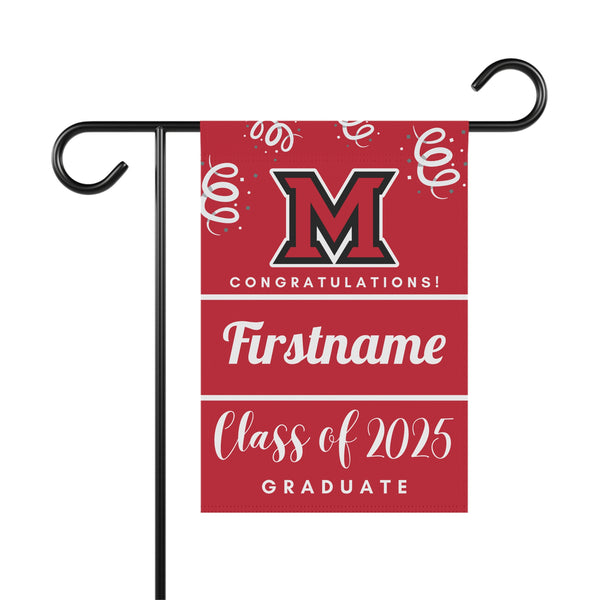 Personalized MiamiU 2025 Graduate Yard Flag