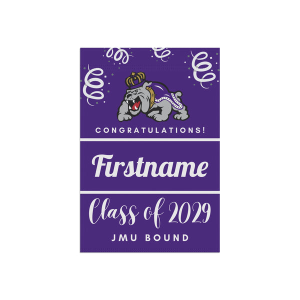 Personalized JMU 2029 Yard Flag