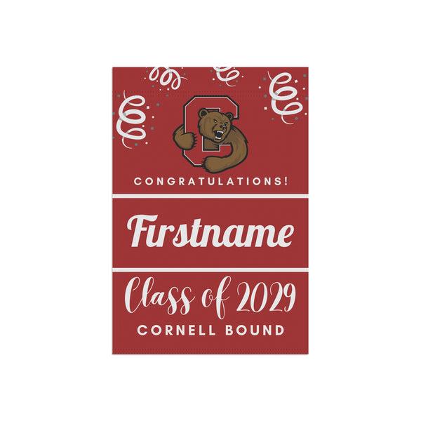 Personalized Cornell 2029 Yard Flag