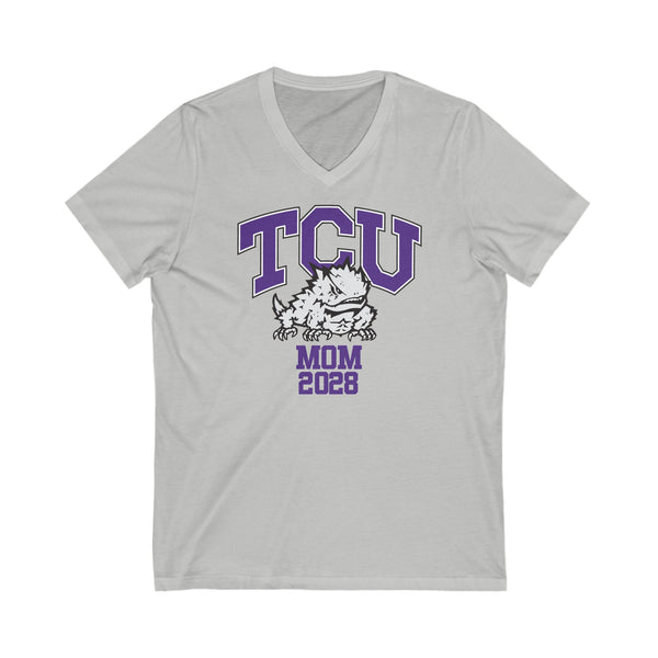TCU Class of 2028 MOM V-Neck Tee