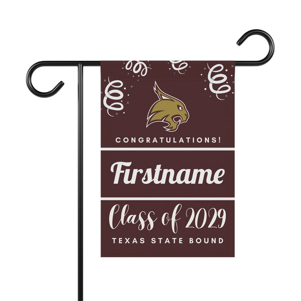 Personalized TXST 2029 Yard Flag
