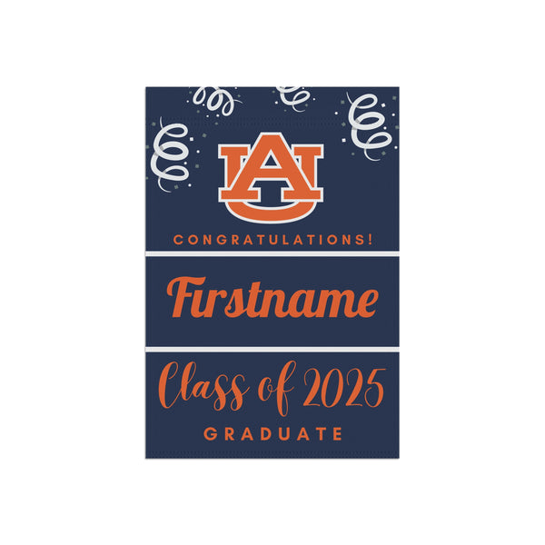 Personalized Auburn 2025 Graduate Yard Flag