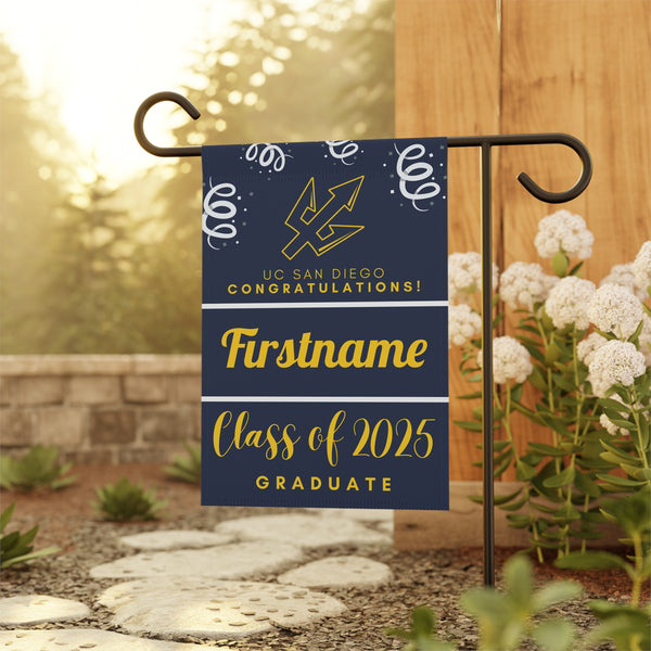 Personalized UCSD 2025 Graduate Yard Flag