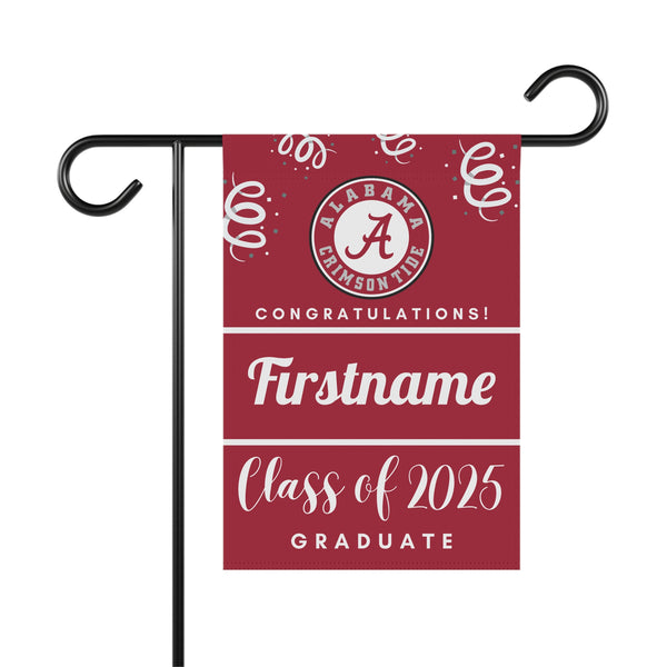 Personalized Alabama 2025 Graduate Yard Flag