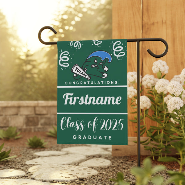 Personalized Tulane 2025 Graduate Yard Flag