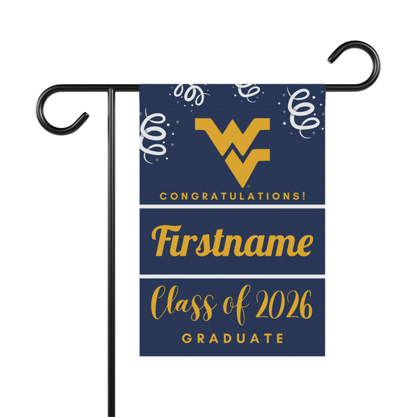 Personalized WVU 2026 Graduate Yard Flag