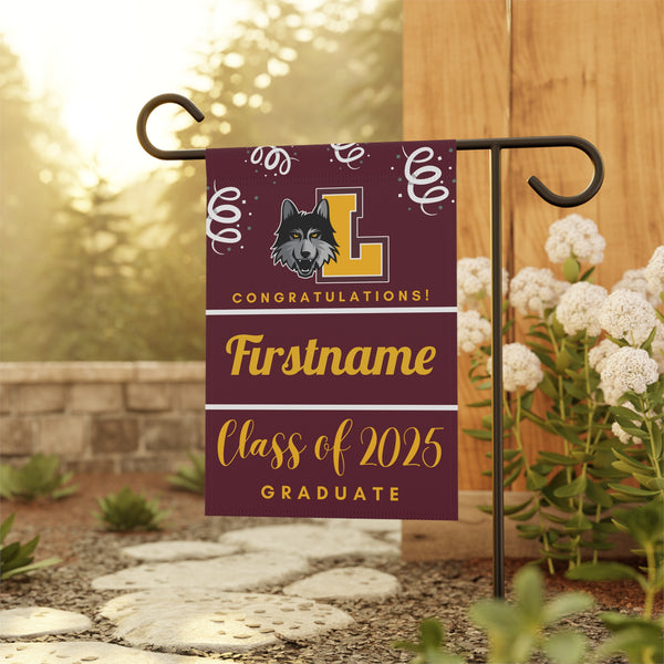 Personalized LUC 2025 Graduate Yard Flag