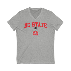 NC State Class of 2027 MOM V-Neck Tee