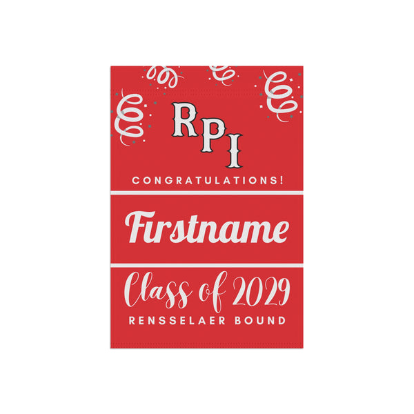 Personalized RPI 2029 Yard Flag