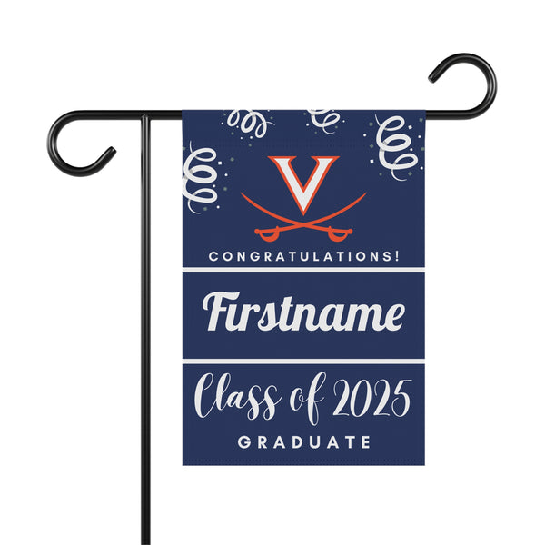 Personalized UVA 2025 Graduate Yard Flag