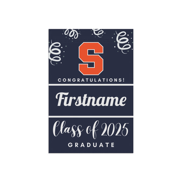 Personalized Syracuse 2025 Graduate Yard Flag