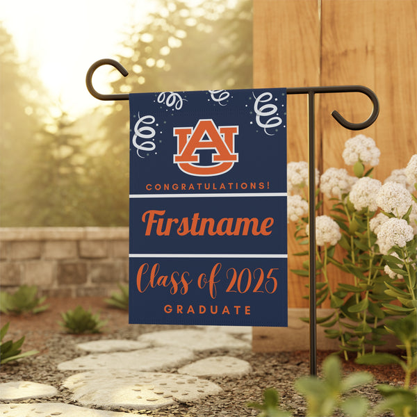 Personalized Auburn 2025 Graduate Yard Flag