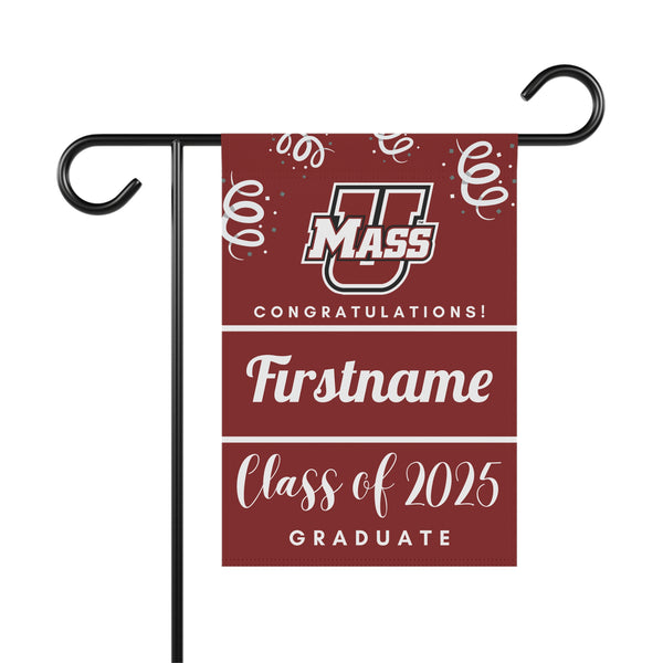Personalized UMass 2025 Graduate Yard Flag