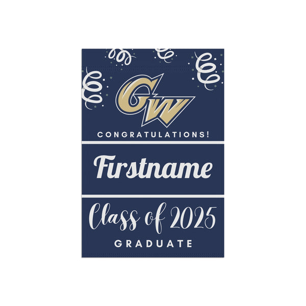 Personalized GWU 2025 Graduate Yard Flag