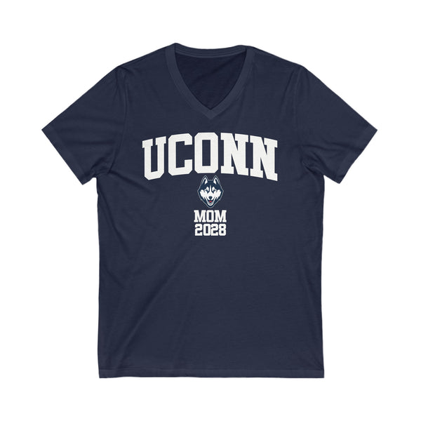 UConn Class of 2028 MOM V-Neck Tee
