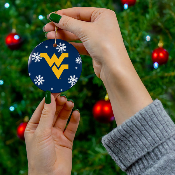 WVU Ceramic Ornaments
