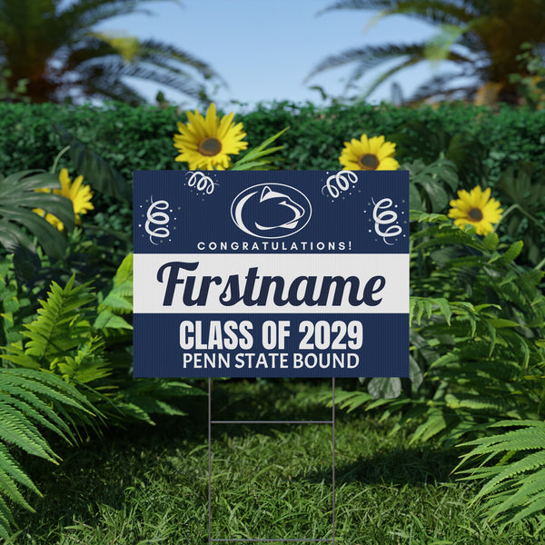 Personalized PSU 2029 Bound Yard Sign