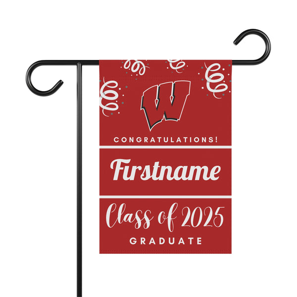 Personalized UW Madison 2025 Graduate Yard Flag