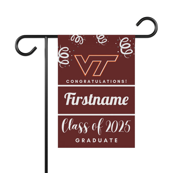 Personalized VT 2025 Graduate Yard Flag