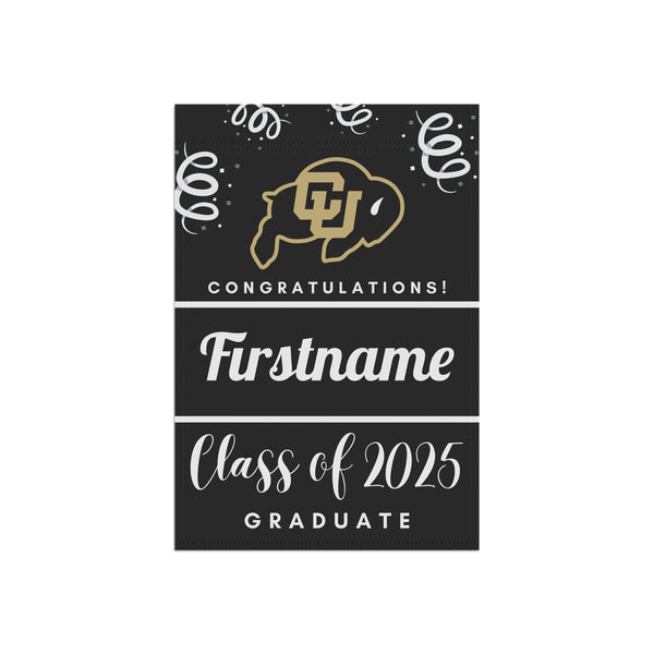 Personalized CU Boulder 2025 Graduate Yard Flag