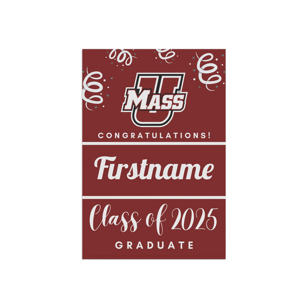 Personalized UMass 2025 Graduate Yard Flag