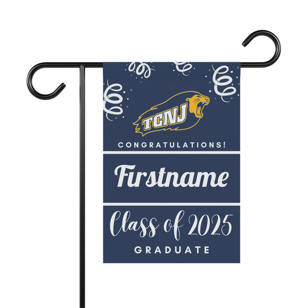 Personalized TCNJ 2025 Graduate Yard Flag