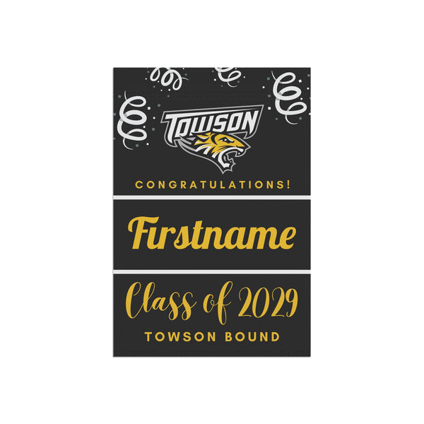 Personalized Towson 2029 Yard Flag