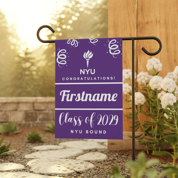 Personalized NYU 2029 Yard Flag