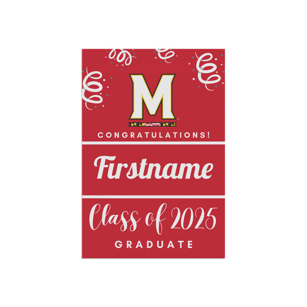 Personalized Maryland 2025 Graduate Yard Flag