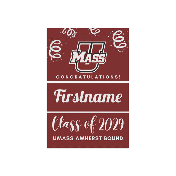 Personalized UMass 2029 Yard Flag