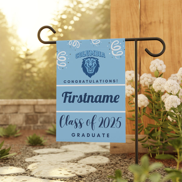 Personalized Columbia 2025 Graduate Yard Flag