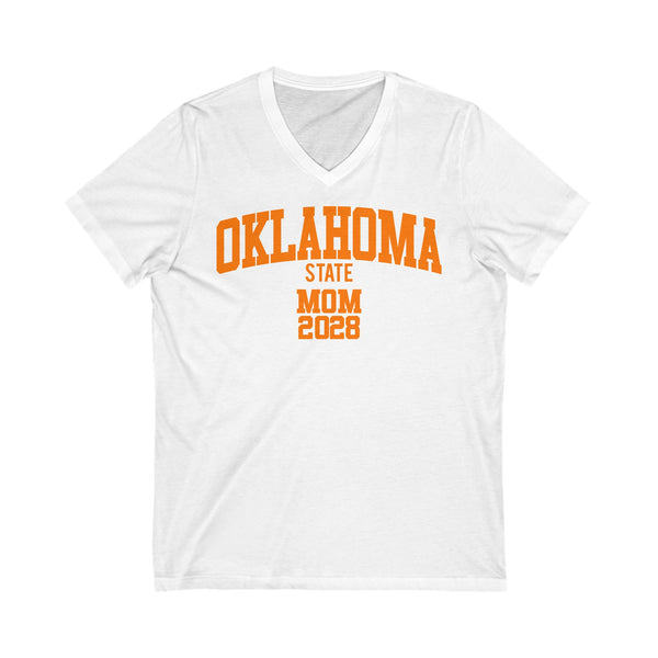 OK State Class of 2028 MOM V-Neck Tee