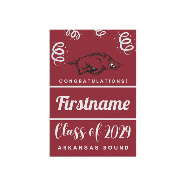 Personalized Arkansas 2029 Yard Flag