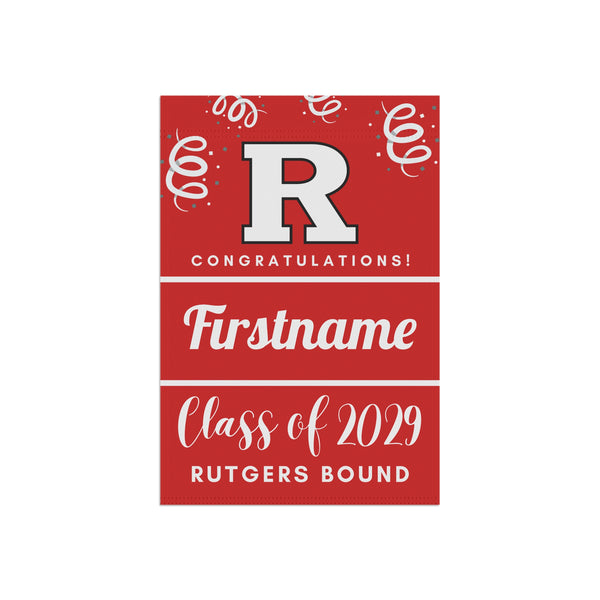 Personalized Rutgers 2029 Yard Flag