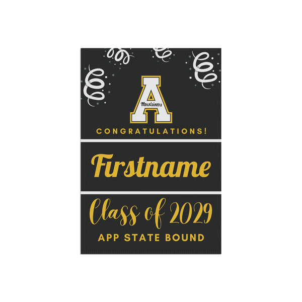 Personalized App State 2029 Yard Flag