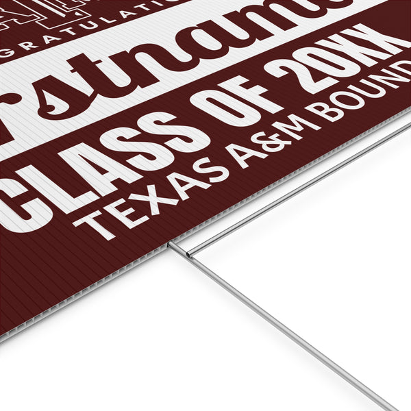 Personalized TAMU Bound Yard Sign