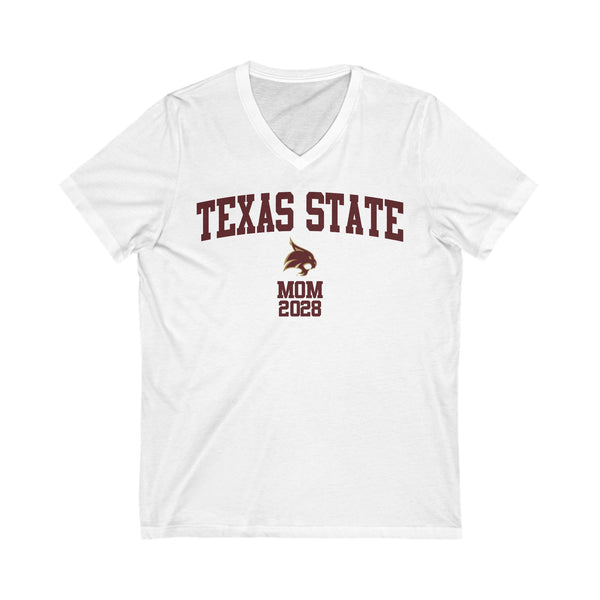 Texas State Class of 2028 MOM V-Neck Tee