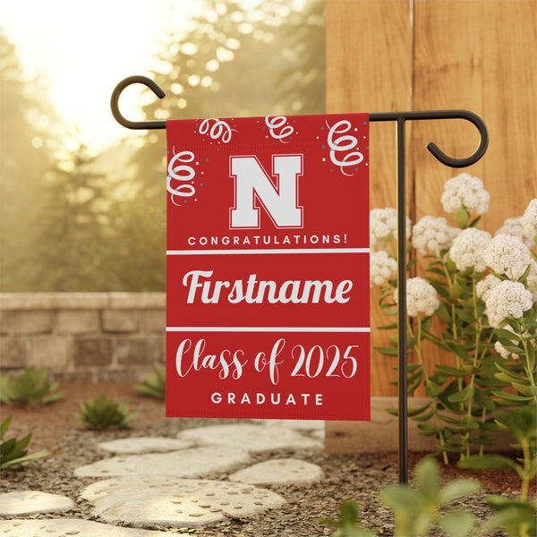 Personalized UNL 2025 Graduate Yard Flag