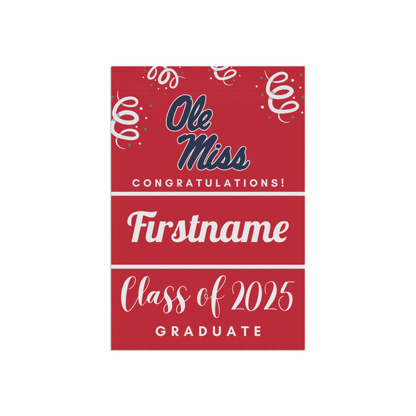 Personalized Ole Miss 2025 Graduate Yard Flag