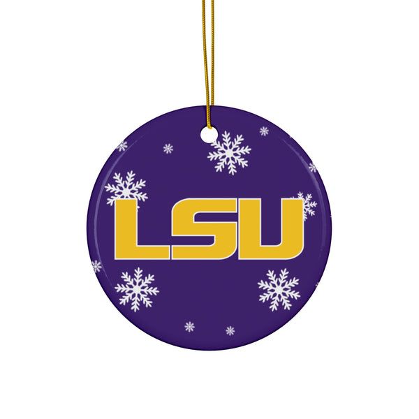 LSU Ceramic Ornaments