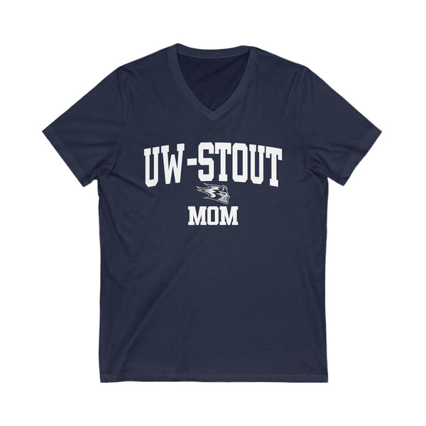 UW Stout MOM V-Neck Tee