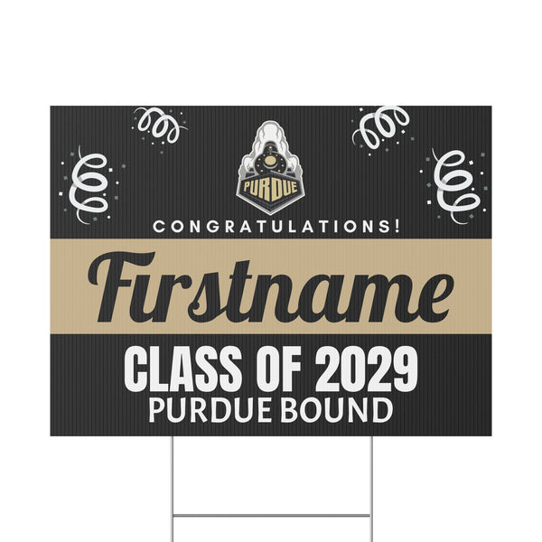 Personalized Purdue 2029 Bound Yard Sign