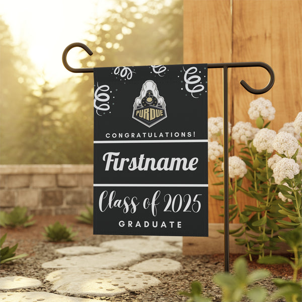 Personalized Purdue 2025 Graduate Yard Flag