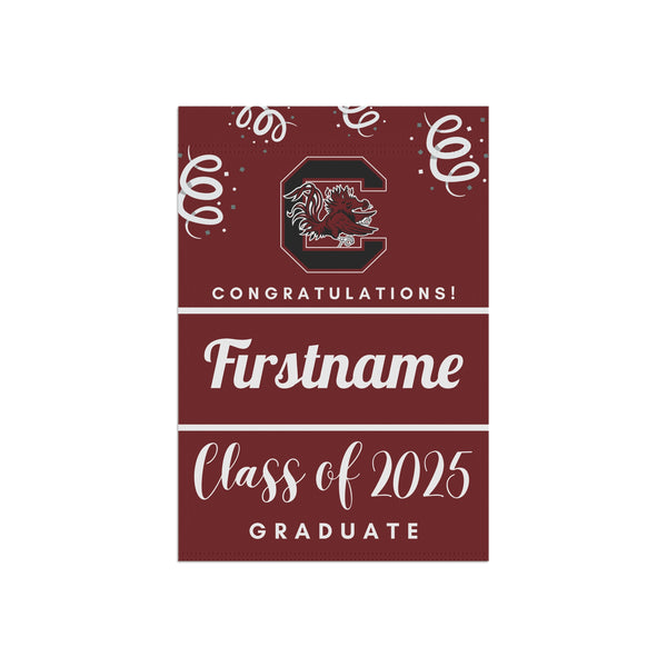 Personalized South Carolina 2025 Graduate Yard Flag