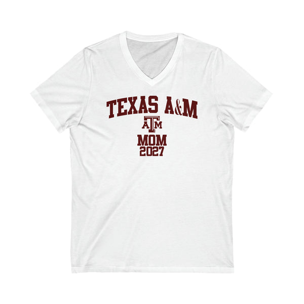TAMU Class of 2027 MOM V-Neck Tee