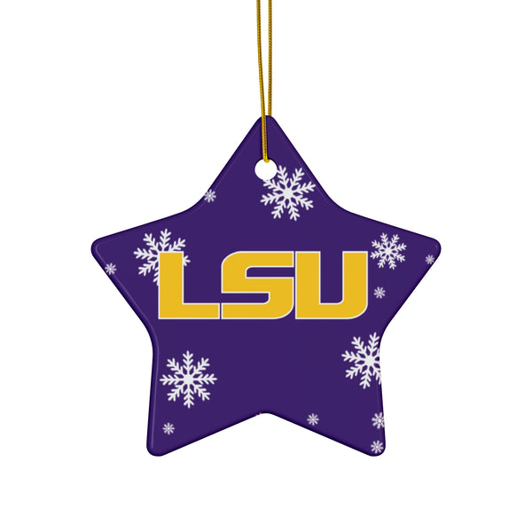 LSU Ceramic Ornaments
