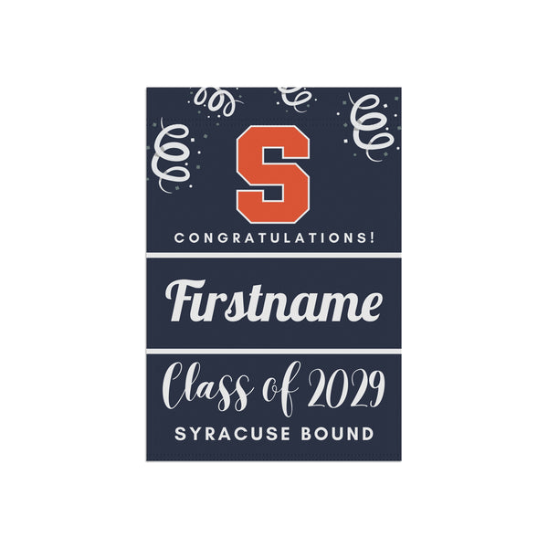 Personalized Syracuse 2029 Yard Flag